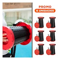 Pack6 Butaca Ligera y Resistente con Cierre Seguro Portatil Rojo